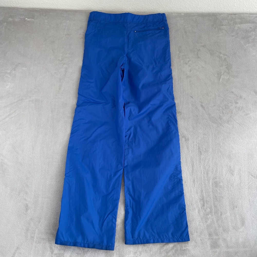 Vintage Adidas Track Pants Men Large (32x32) Blue Nylon 3 Stripes Ankle Zip 80s - Picture 6 of 11